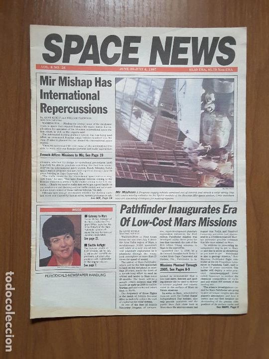 Collection Magazines and Newspapers: Space News Vol. 8, No 26. Noticias del espacio. En ingl&eacute;s.
