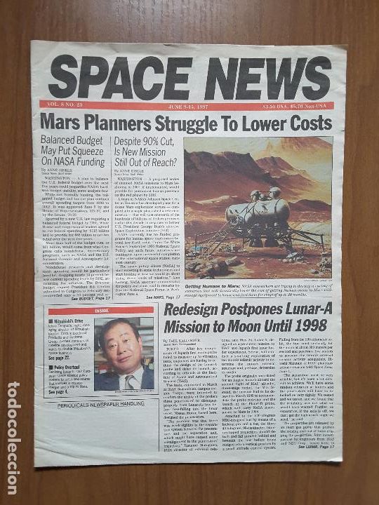 Collection Magazines and Newspapers: Space News Vol. 8, No 23. Noticias del espacio. En ingl&eacute;s.