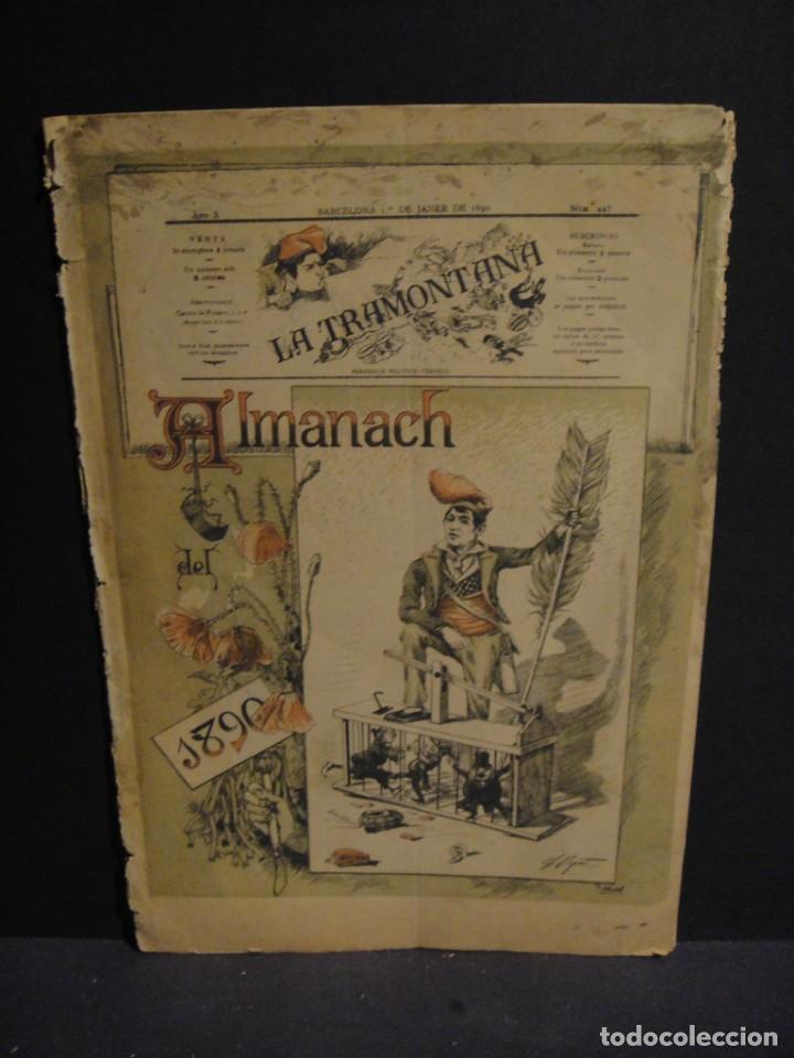 Coleccionismo de revistas y peri&oacute;dicos: la tramontana - almanach 1890