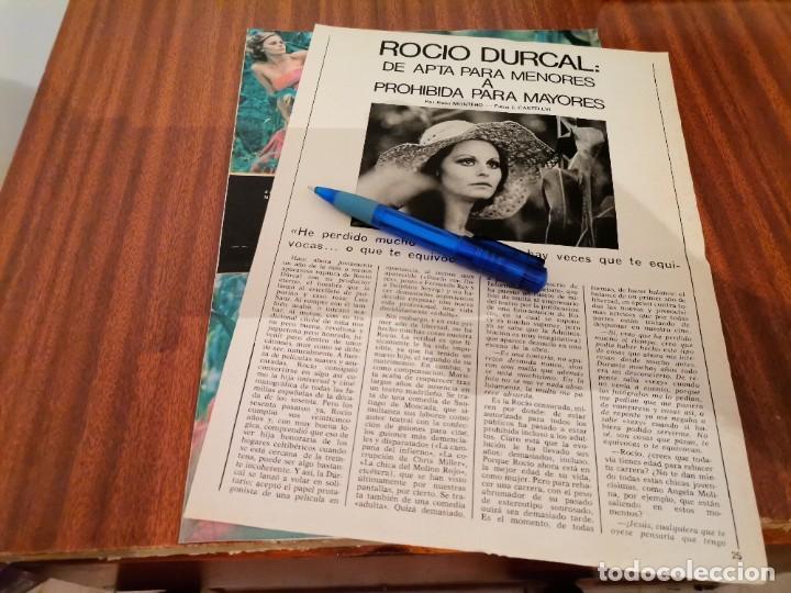 Coleccionismo de Revistas y Peri&oacute;dicos: ROC&Iacute;O DURCAL RECORTE REVISTA 5 PAGINAS 1974