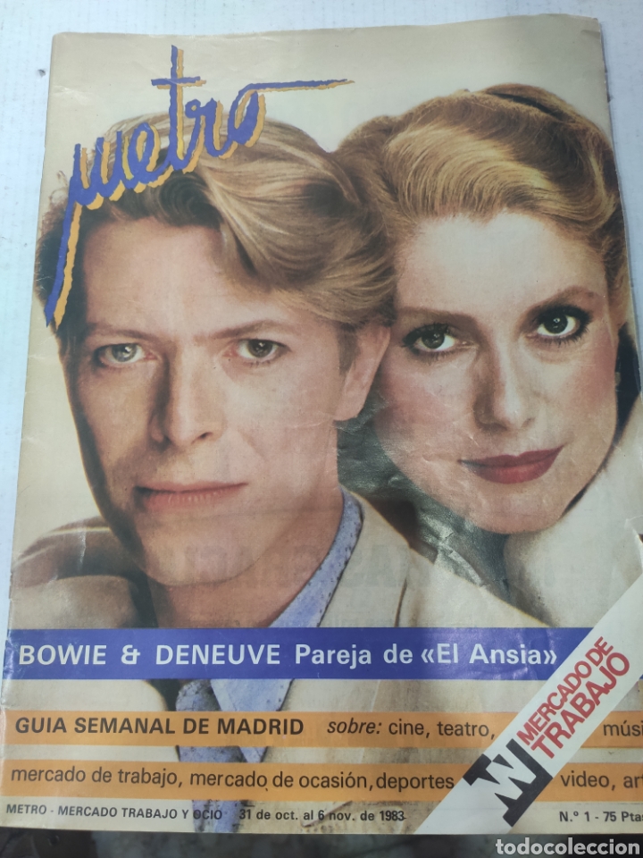 Coleccionismo de revistas y peri&oacute;dicos: MAGAZINE METRO. REVISTA DE MADRID N&ordm; 1 A&Ntilde;O 1983. DAVID BOWIE. DENEUVE. GUIA SEMANAL CINE, MUSICA,