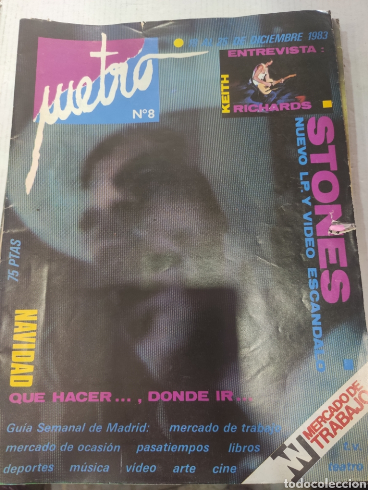 Coleccionismo de Revistas y Peri&oacute;dicos: MAGAZINE METRO. REVISTA DE MADRID N&ordm; 8 A&Ntilde;O 1983. ROLLING STONES. GUIA SEMANAL CINE, MUSICA,