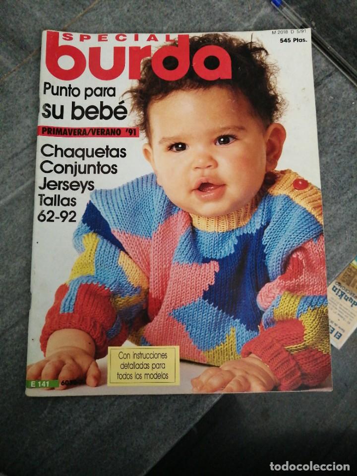 Coleccionismo de Revistas y Peri&oacute;dicos: Revista de costura special Burda bordado punto plantillas ropa bebe ni&ntilde;o E 141 a&ntilde;o 1991