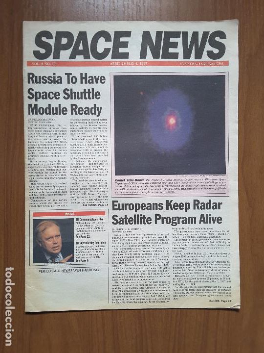Collection Magazines and Newspapers: Space News Vol. 8, No 17. Noticias del espacio. En ingl&eacute;s.