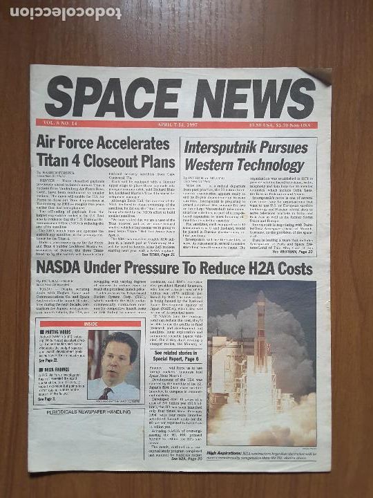Collection Magazines and Newspapers: Space News Vol. 8, No 14. Noticias del espacio. En ingl&eacute;s.