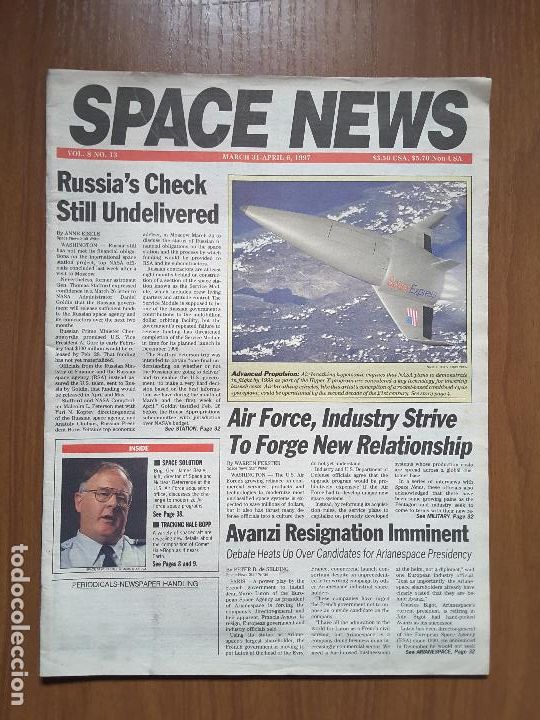 Collection Magazines and Newspapers: Space News Vol. 8, No 13. Noticias del espacio. En ingl&eacute;s.
