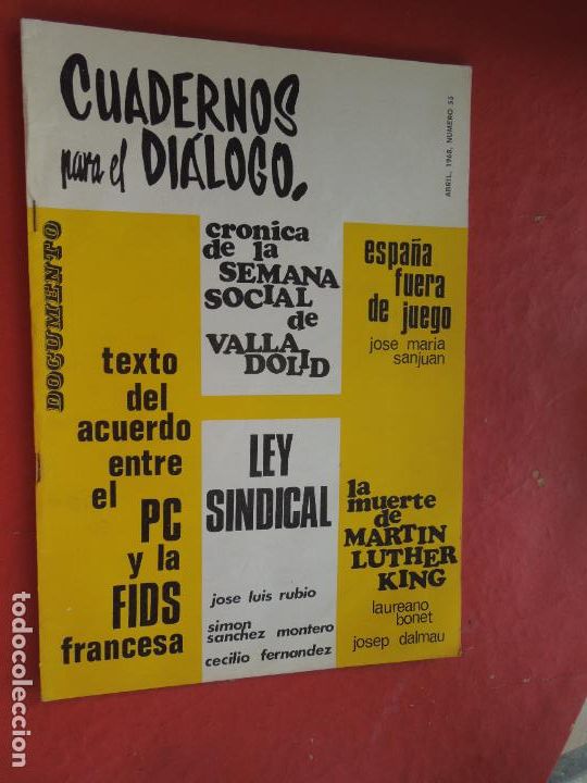Sammeln von Zeitschriften und Zeitungen: CUADERNOS PARA EL DIALOGO N&ordm; 55- ABRIL 1968- LA MUERTE DE MARTIN LUTHER KING