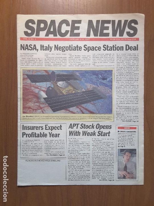 Collection Magazines and Newspapers: Space News Vol. 8, No 1. Noticias del espacio. En ingl&eacute;s.