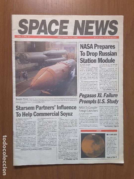 Collezionismo di Riviste e Giornali: Space News Vol. 7, No 47. Noticias del espacio. En ingl&eacute;s.