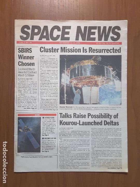 Collection Magazines and Newspapers: Space News Vol. 7, No 44. Noticias del espacio. En ingl&eacute;s.