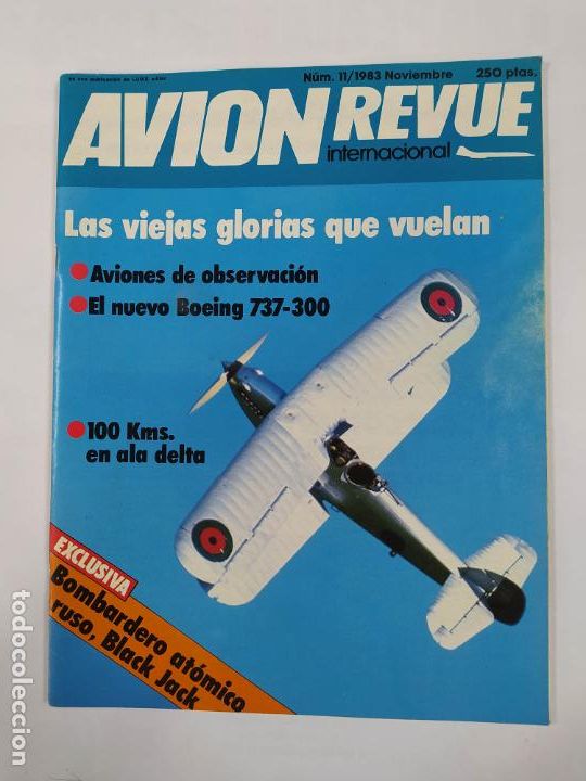 Collezionismo di Riviste e Giornali: Revista Avion Revue Internacional. N&ordm; 11. Noviembre de 1983. Nuevo boeing 737-300. TDKR67