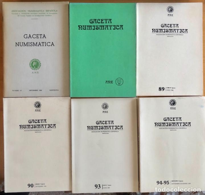 Collection Magazines and Newspapers: NUMISMATICA- GACETA- SEIS EJEMPLARES 1968- 1989