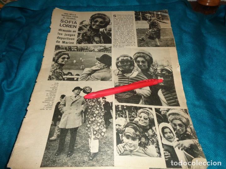 Coleccionismo de Revistas y Peri&oacute;dicos: RECORTE : SOFIA LOREN , MADRINA EN EL BEISBOL. SEMANA, MARZO 1970 (#)