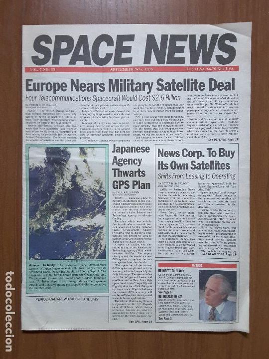 Collezionismo di Riviste e Giornali: Space News Vol. 7, No 35. Noticias del espacio. En ingl&eacute;s.
