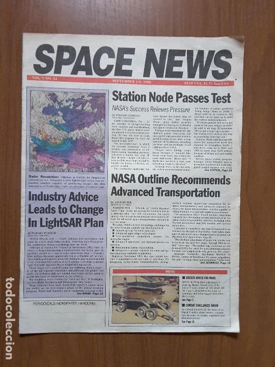 Collezionismo di Riviste e Giornali: Space News Vol. 7, No 34. Noticias del espacio. En ingl&eacute;s.