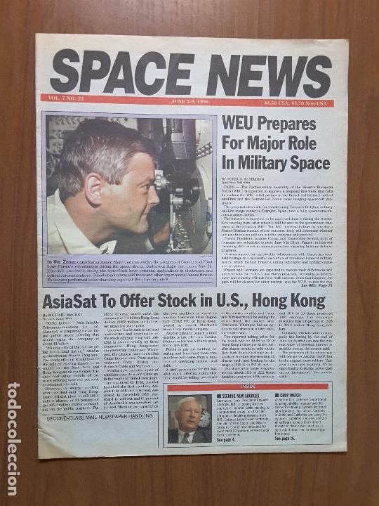 Collezionismo di Riviste e Giornali: Space News Vol. 7, No 22. Noticias del espacio. En ingl&eacute;s.