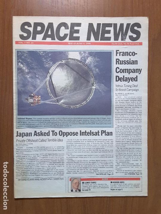 Collection Magazines and Newspapers: Space News Vol. 7, No 21. Noticias del espacio. En ingl&eacute;s.