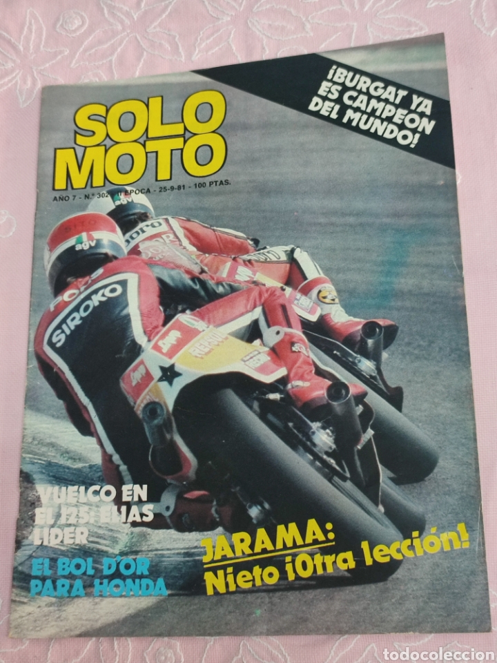 Coleccionismo de Revistas y Peri&oacute;dicos: Solo Moto 302 a&ntilde;o 1981 Burgat ya es campe&oacute;n Motociclismo
