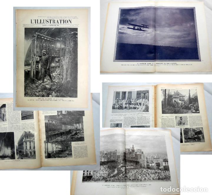Coleccionismo de revistas y peri&oacute;dicos: L'ILLUSTRATION. N&ordm; 3422 , 26 Septembre 1908. L'incendie de l'Hotel des T&eacute;l&eacute;phones, Wilbur Wright..