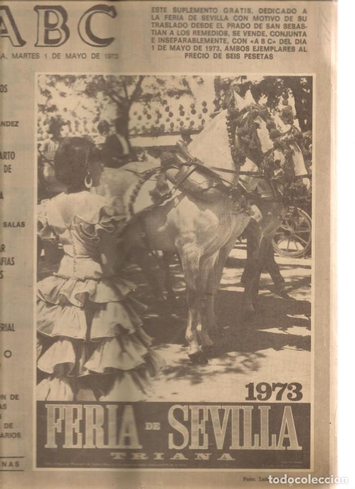 Coleccionismo de Revistas y Peri&oacute;dicos: ABC. FERIA DE SEVILLA, 1973. EN TRIANA. SEVILLA, MARTES 1 MAYO 1973. (P/B55)