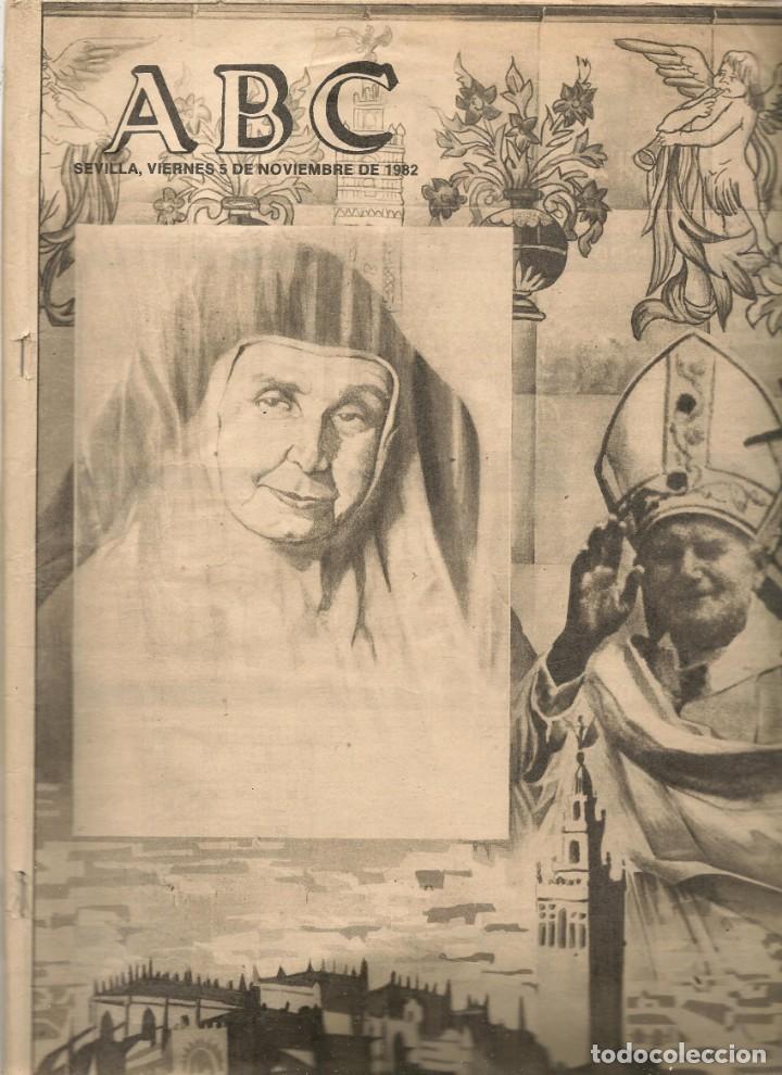 Coleccionismo de Revistas y Peri&oacute;dicos: ABC. SOR ANGELA DE LA CRUZ / JUAN PABLO II. SEVILLA, 5 NVBRE.1982.(P/B55)