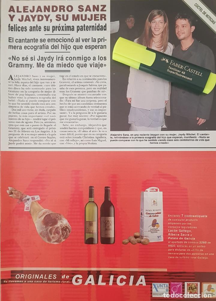 Coleccionismo de Revistas y Peri&oacute;dicos: Reportaje Alejandro Sanz y Jaydy Mitchel 25.01.2001