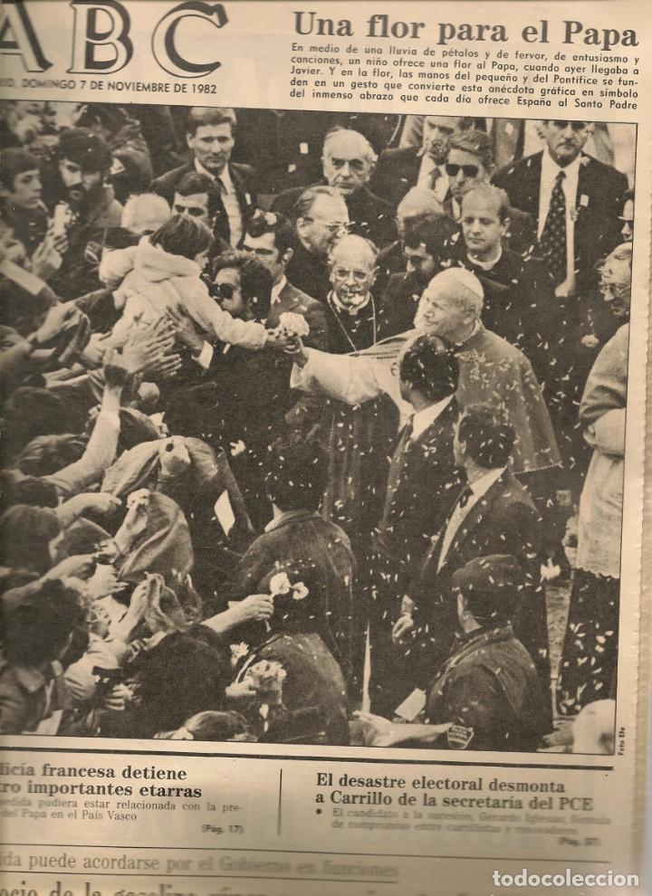 Coleccionismo de Revistas y Peri&oacute;dicos: ABC. JUAN PABLO II /SANTIAGO CARRILLO/ JANE FONDA / ALFREDO AMESTOY . MADRID, 7 NVBRE 1982(P/B55)