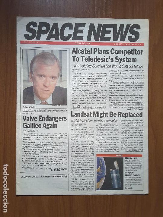 Collezionismo di Riviste e Giornali: Space News Vol. 7, No 13. Noticias del espacio. En ingl&eacute;s.