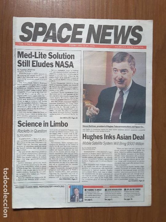Collezionismo di Riviste e Giornali: Space News Vol. 7, No 6. Noticias del espacio. En ingl&eacute;s.