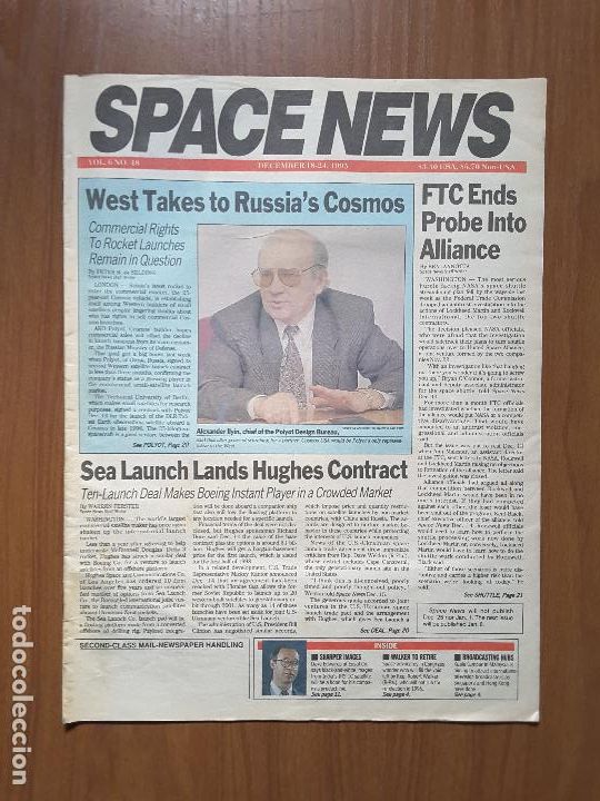 Collezionismo di Riviste e Giornali: Space News Vol. 6, No 48. Noticias del espacio. En ingl&eacute;s.