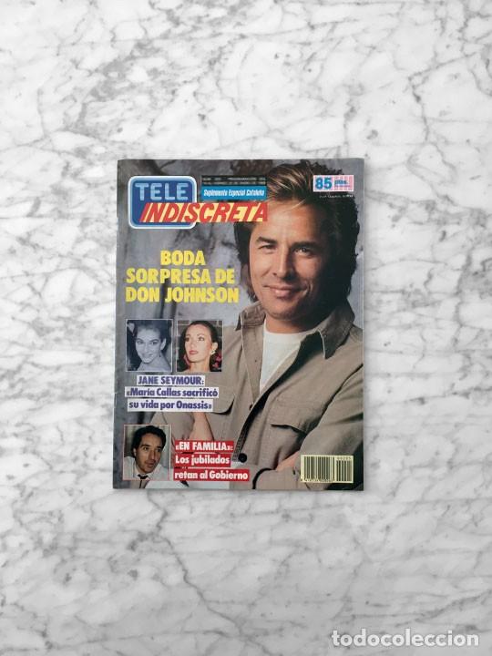 Coleccionismo de Revistas y Peri&oacute;dicos: TELE INDISCRETA - 1989 - DON JOHNSON, ANGELES CASO, JANE SEYMOUR, JOANNA KERNS, AVA GARDNER
