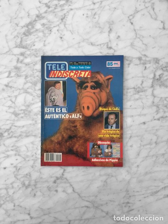Coleccionismo de Revistas y Peri&oacute;dicos: TELE INDISCRETA - 1989 ALF, JORGE CASERO, JUAN ECHANOVE, INMA DE SANTIS, VICTOR FRENCH, ROCIO DURCAL