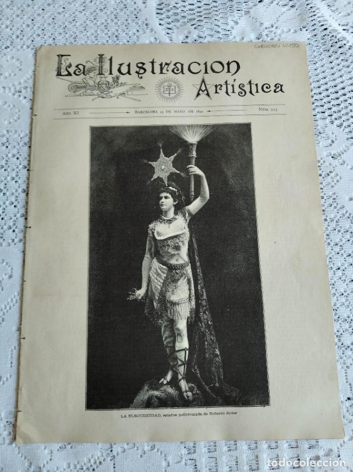 Collection Magazines and Newspapers: LA ILUSTRACI&Oacute;N ART&Iacute;STICA. A&Ntilde;O 1892. N&ordm; 543. NUEVA YORK A CALIFORNIA. CUADRO DON JOS&Eacute; GALLEGOS...LEER