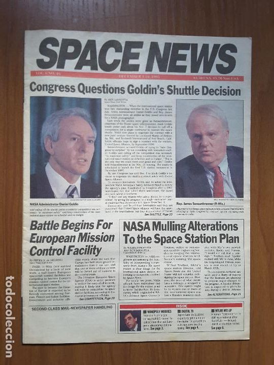 Collezionismo di Riviste e Giornali: Space News Vol. 6, No 46. Noticias del espacio. En ingl&eacute;s.