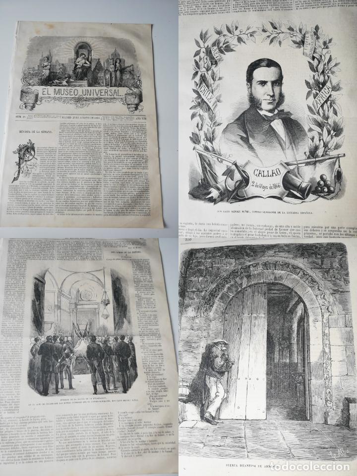 Coleccionismo de revistas y peri&oacute;dicos: EL MUSEO UNIVERSAL N&deg;35, 1869. Grabados: Casto M&eacute;ndez N&uacute;&ntilde;ez, Iglesia Armentia, convento Encarnaci&oacute;n
