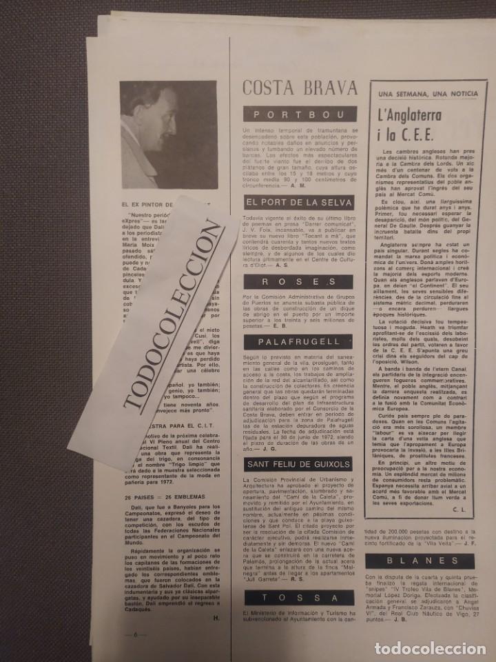 Coleccionismo de Revistas y Peri&oacute;dicos: LOTE 9 RECORTES SOBRE SALVADOR DALI, MUSEO DALI, TODOS FECHADOS PROCEDENTES DE REVISTA CANIGO