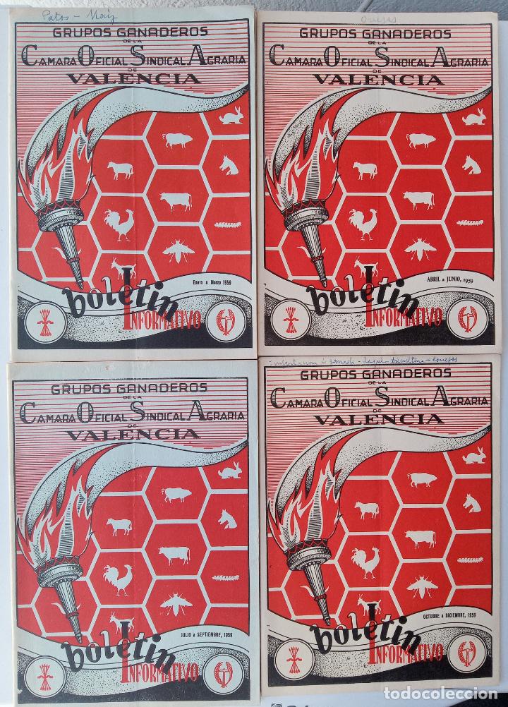Coleccionismo de Revistas y Peri&oacute;dicos: BOLETIN INFORMATIVO GRUPOS GANADEROS CAMARA OFICIAL SINDICAL AGRARIA VALENCIA. N&ordm; 45, 47, 48, 46