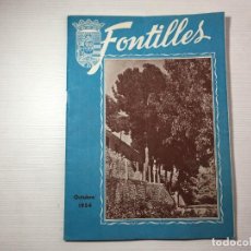 Coleccionismo de Revistas y Periódicos: REVISTA FONTILLES OCTUBRE 1954