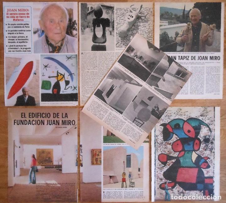 Coleccionismo de Revistas y Peri&oacute;dicos: JOAN MIRO lote prensa 1970s/80s fotos spain painter clippings Art Arte