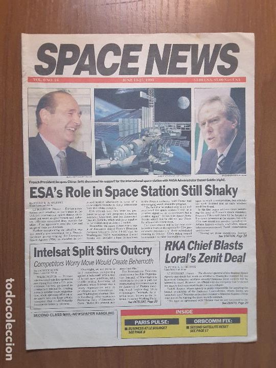 Sammeln von Zeitschriften und Zeitungen: Space News Vol. 6, No 24. Noticias del espacio. En ingl&eacute;s.