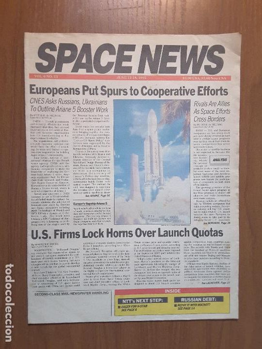 Collezionismo di Riviste e Giornali: Space News Vol. 6, No 23. Noticias del espacio. En ingl&eacute;s.