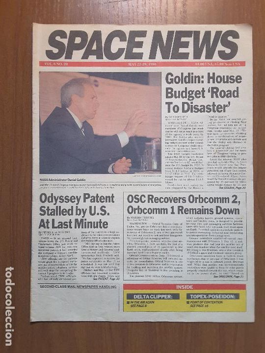 Coleccionismo de revistas y peri&oacute;dicos: Space News Vol. 6, No 20. Noticias del espacio. En ingl&eacute;s.