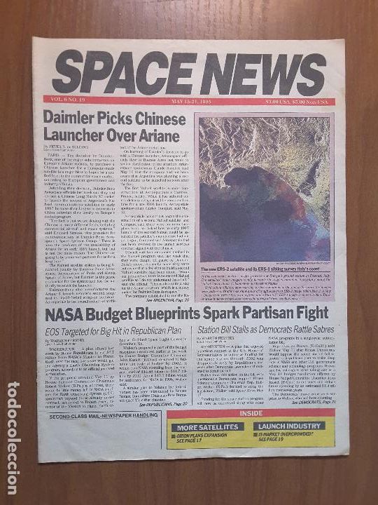 Sammeln von Zeitschriften und Zeitungen: Space News Vol. 6, No 19. Noticias del espacio. En ingl&eacute;s.