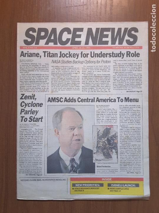Coleccionismo de revistas y peri&oacute;dicos: Space News Vol. 6, No 14. Noticias del espacio. En ingl&eacute;s.