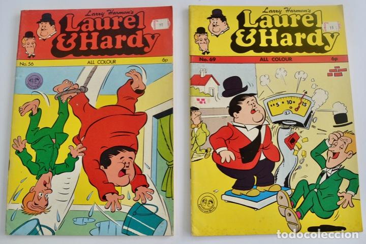 Collectionnisme de Revues et Journaux: Larry Harmon&acute;s. Laurel & Hardy. Lote 2 tebeos. No.56 y 69. 1972 Harmon Pictures Corporation. Londres