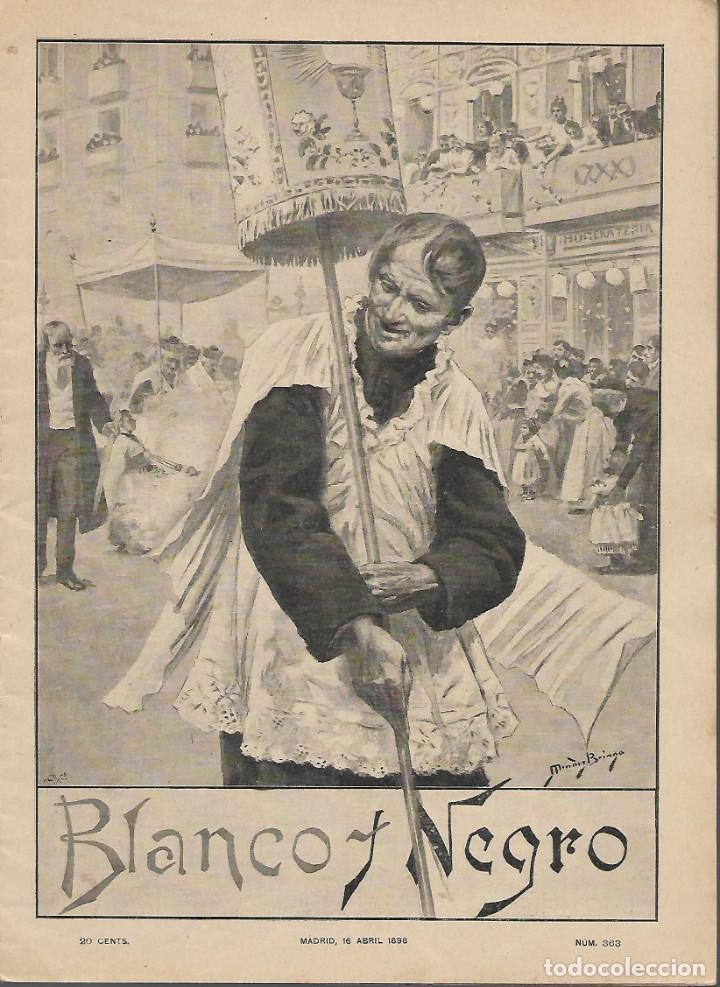 Coleccionismo de Revistas y Peri&oacute;dicos: MADRID.-BLANCO Y NEGRO, N&ordm; 363,- 16 ABRIL 1898.- VER FOTOS
