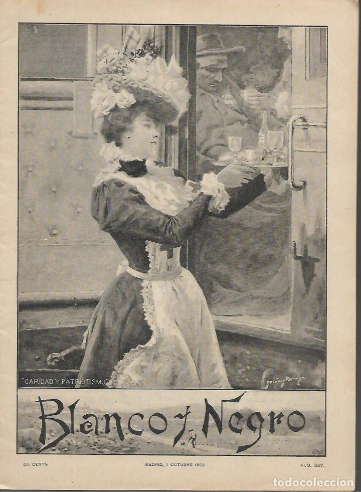 Coleccionismo de Revistas y Peri&oacute;dicos: MADRID.-BLANCO Y NEGRO, N&ordm; 387,- 1 OCTUBRE 1898.- VER FOTOS