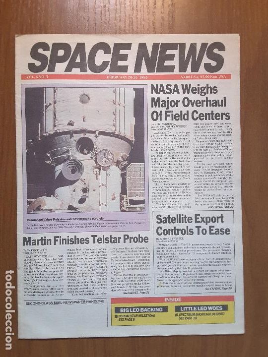 Collection Magazines and Newspapers: Space News Vol. 6, No 7. Noticias del espacio. En ingl&eacute;s.