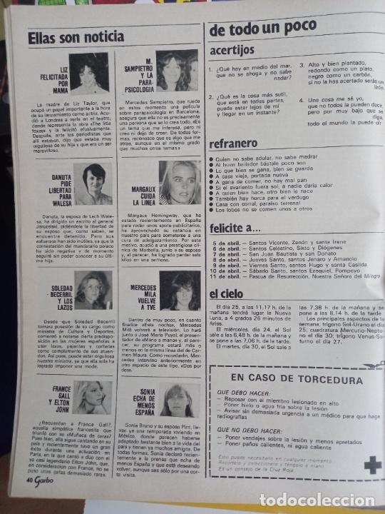 Coleccionismo de Revistas y Peri&oacute;dicos: france gall mercedes sampietro mila sonia bruno elizabeth taylor margaux hemingway