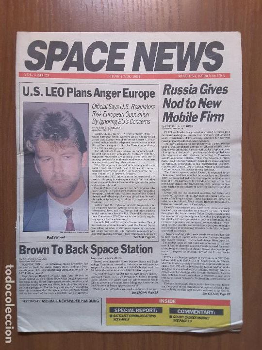 Collezionismo di Riviste e Giornali: Space News Vol. 5, No 23. Noticias del espacio. En ingl&eacute;s.
